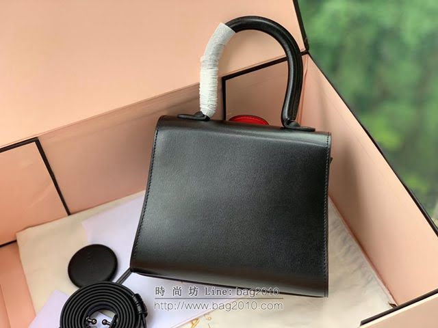 DELVAUX女包 Delvaux Brillant Lunar限量賀歲版 原版牛皮 德爾沃女手提包 女手拎包 DV0020賀歲版黑紅扣  fcs1321